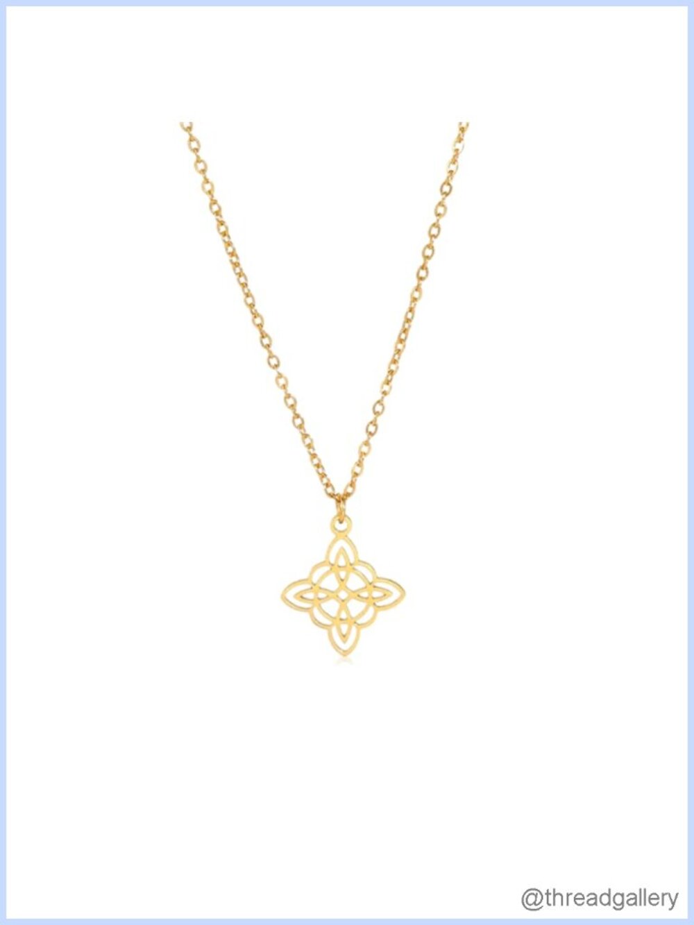 925 Sterling Silver Witch Knot Pendant Necklace Adjustable Chain